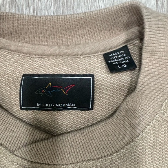 Greg Norman Collection Men's Beige Crewneck Sweater - Picture 2 of 5